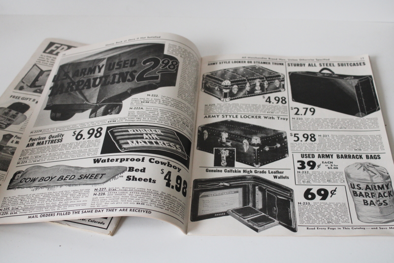 photo of original vintage US military surplus catalogs, National Army Store 1940s WWII surplus crazy low prices!  #10